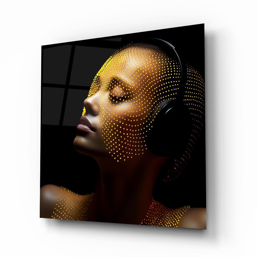 Décoration murale en verre citron