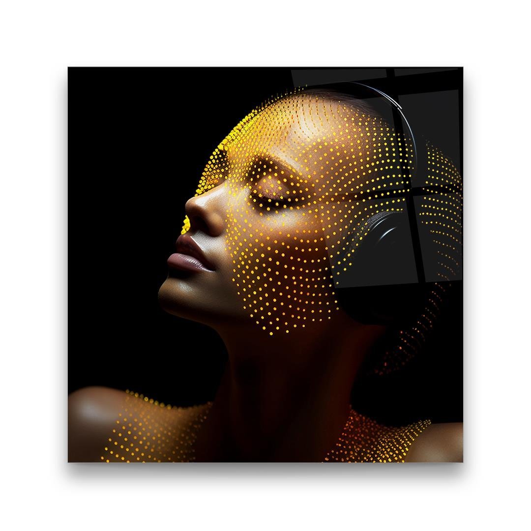 Décoration murale en verre citron