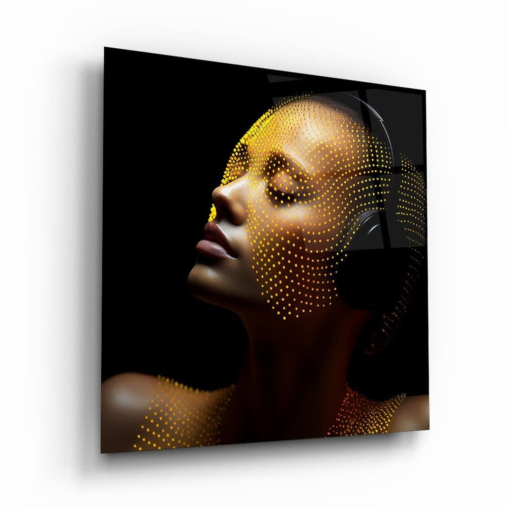 Décoration murale en verre citron