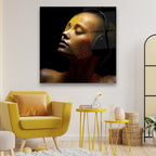 Décoration murale en verre citron