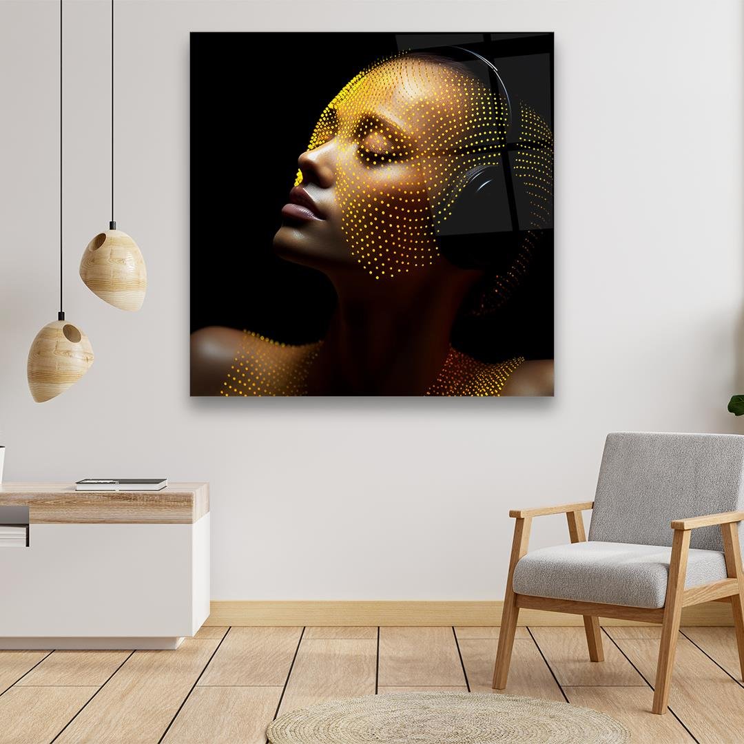 Décoration murale en verre citron