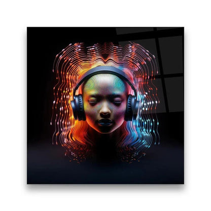 Colorful Music Glass Wall Art - LUXARTDECO