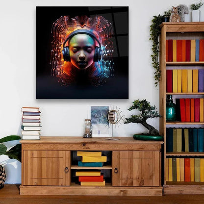 Colorful Music Glass Wall Art - LUXARTDECO