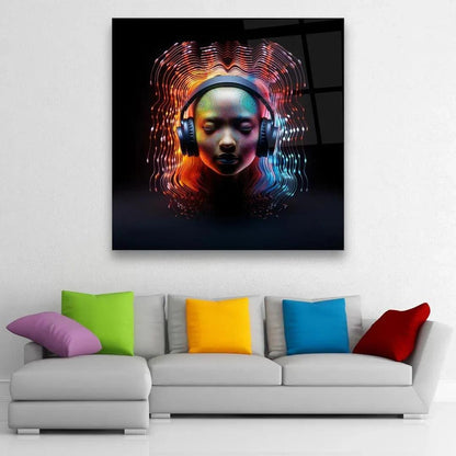 Colorful Music Glass Wall Art - LUXARTDECO