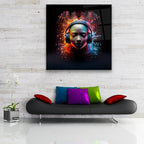 Décoration murale en verre citron