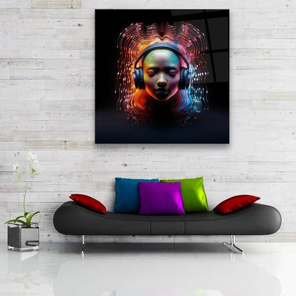 Colorful Music Glass Wall Art - LUXARTDECO