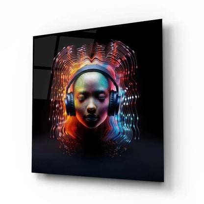 Colorful Music Glass Wall Art - LUXARTDECO