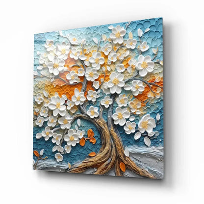 Abstract Tree Glass Wall Art - LUXARTDECO