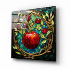 Décoration murale en verre citron