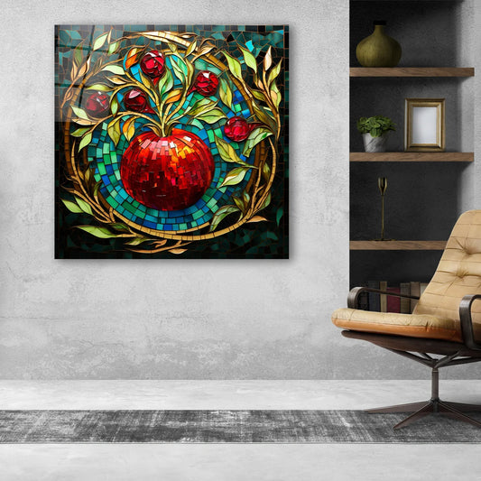 Pomegranate Glass Wall Art