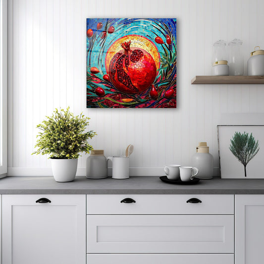 Pomegranate Glass Wall Art