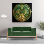 Décoration murale en verre citron