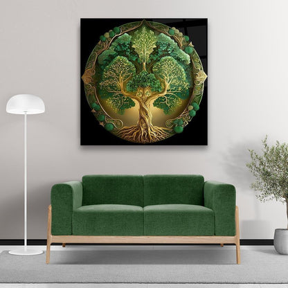 Nature Tree of Life Glass Wall Art - LUXARTDECO