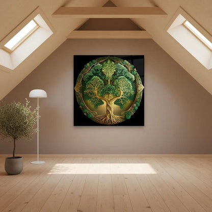 Nature Tree of Life Glass Wall Art - LUXARTDECO