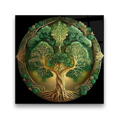 Nature Tree of Life Glass Wall Art - LUXARTDECO