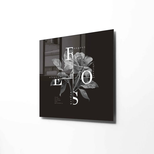 Rose Glass Wall Art
