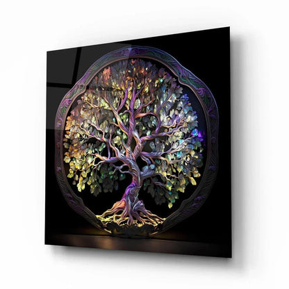 Sacred Tree of Life Glass Wall Art - LUXARTDECO