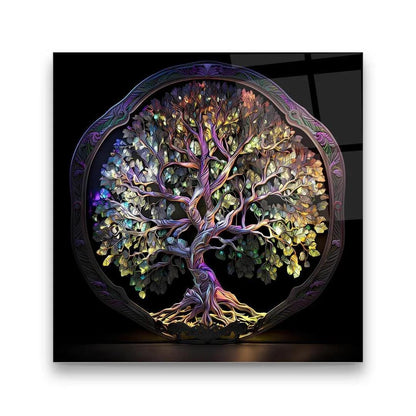 Sacred Tree of Life Glass Wall Art - LUXARTDECO