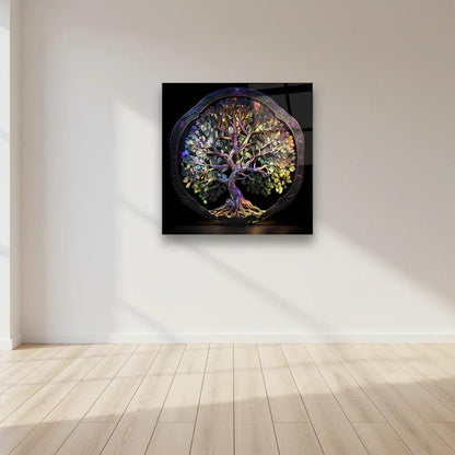 Sacred Tree of Life Glass Wall Art - LUXARTDECO