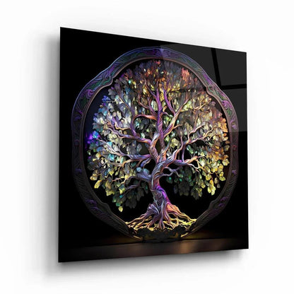 Sacred Tree of Life Glass Wall Art - LUXARTDECO