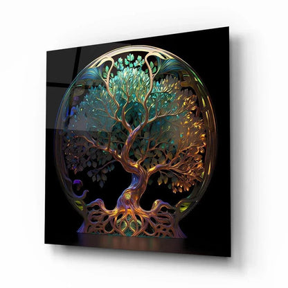 Tree of Life Glass Wall Art - LUXARTDECO