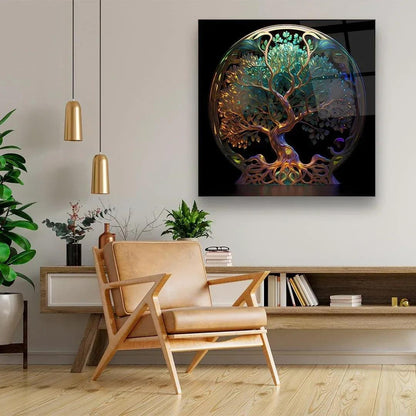 Tree of Life Glass Wall Art - LUXARTDECO