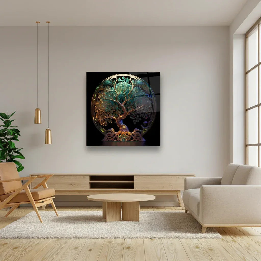 Tree of Life Glass Wall Art - LUXARTDECO