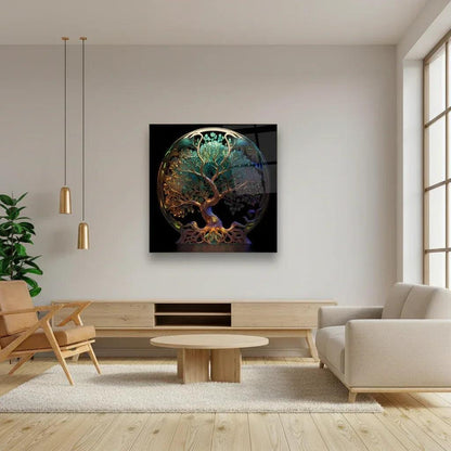 Tree of Life Glass Wall Art - LUXARTDECO