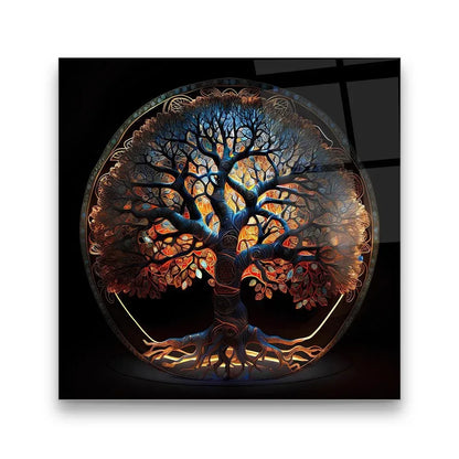 Tree of Life Glass Wall Art - LUXARTDECO