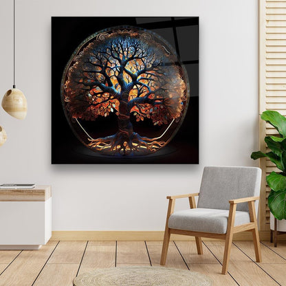 Tree of Life Glass Wall Art - LUXARTDECO