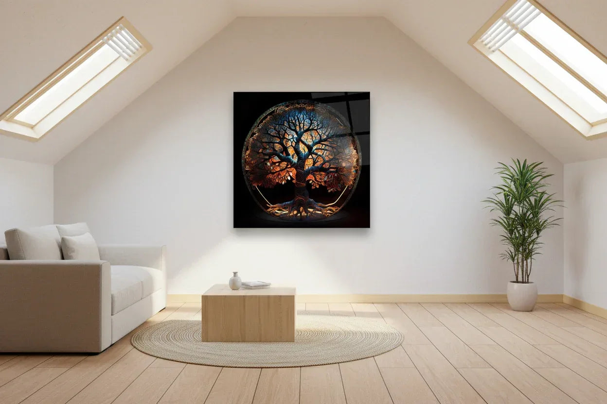 Tree of Life Glass Wall Art - LUXARTDECO
