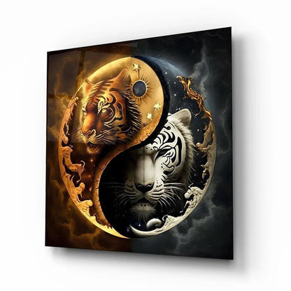 Yin Yang Glass Wall Art - LUXARTDECO