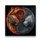 Décoration murale en verre citron