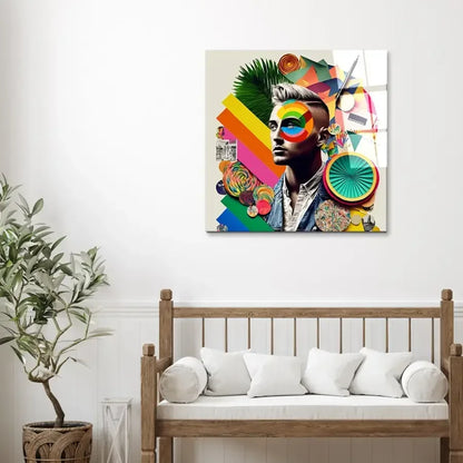 Art Collage Glass Wall Art - LUXARTDECO