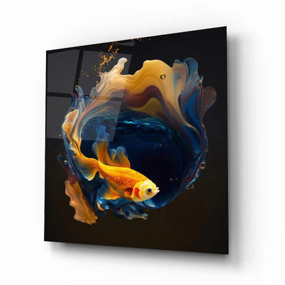 Colorful Fish Glass Wall Art - LUXARTDECO
