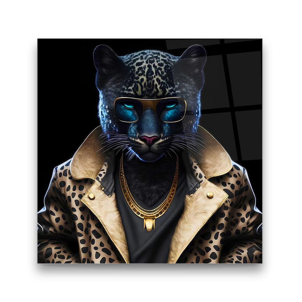 Fashion Pantera Glass Wall Art