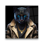 Fashion Pantera Glass Wall Art