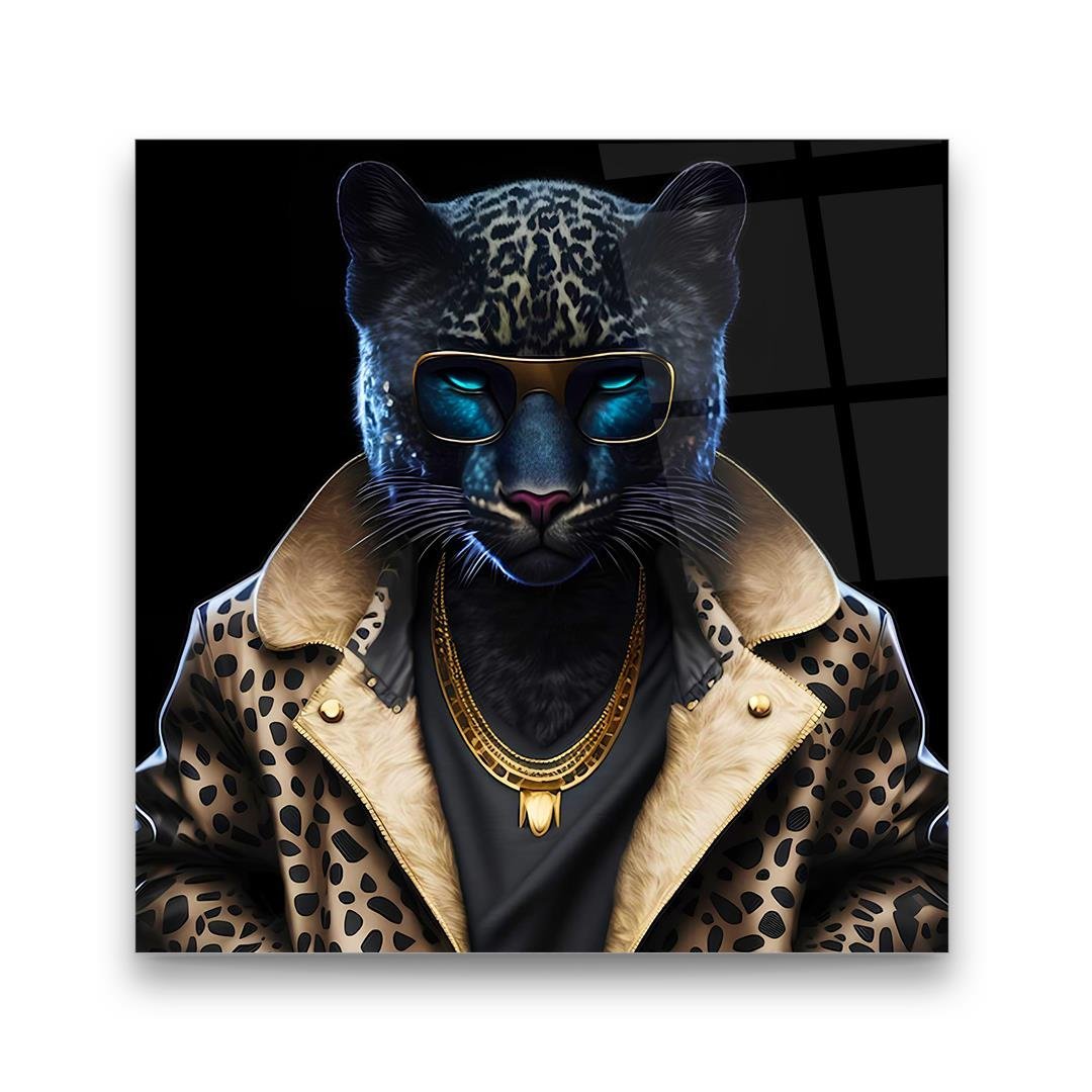 Fashion Pantera Glass Wall Art