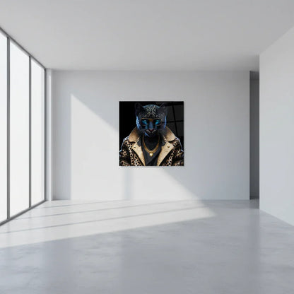 Fashion Panhter Glass Wall Art - LUXARTDECO