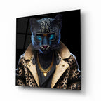 Fashion Pantera Glass Wall Art