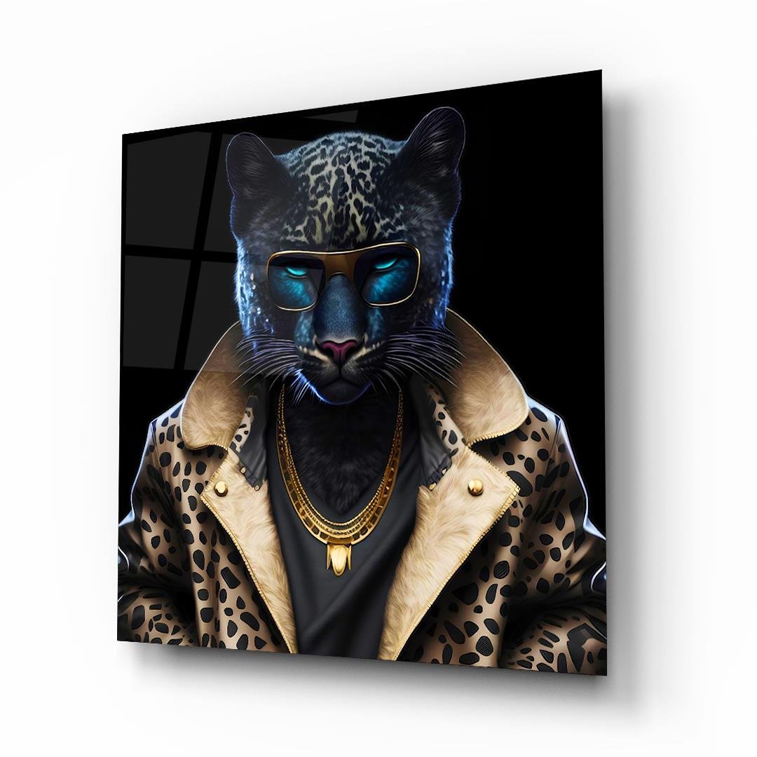 Fashion Pantera Glass Wall Art