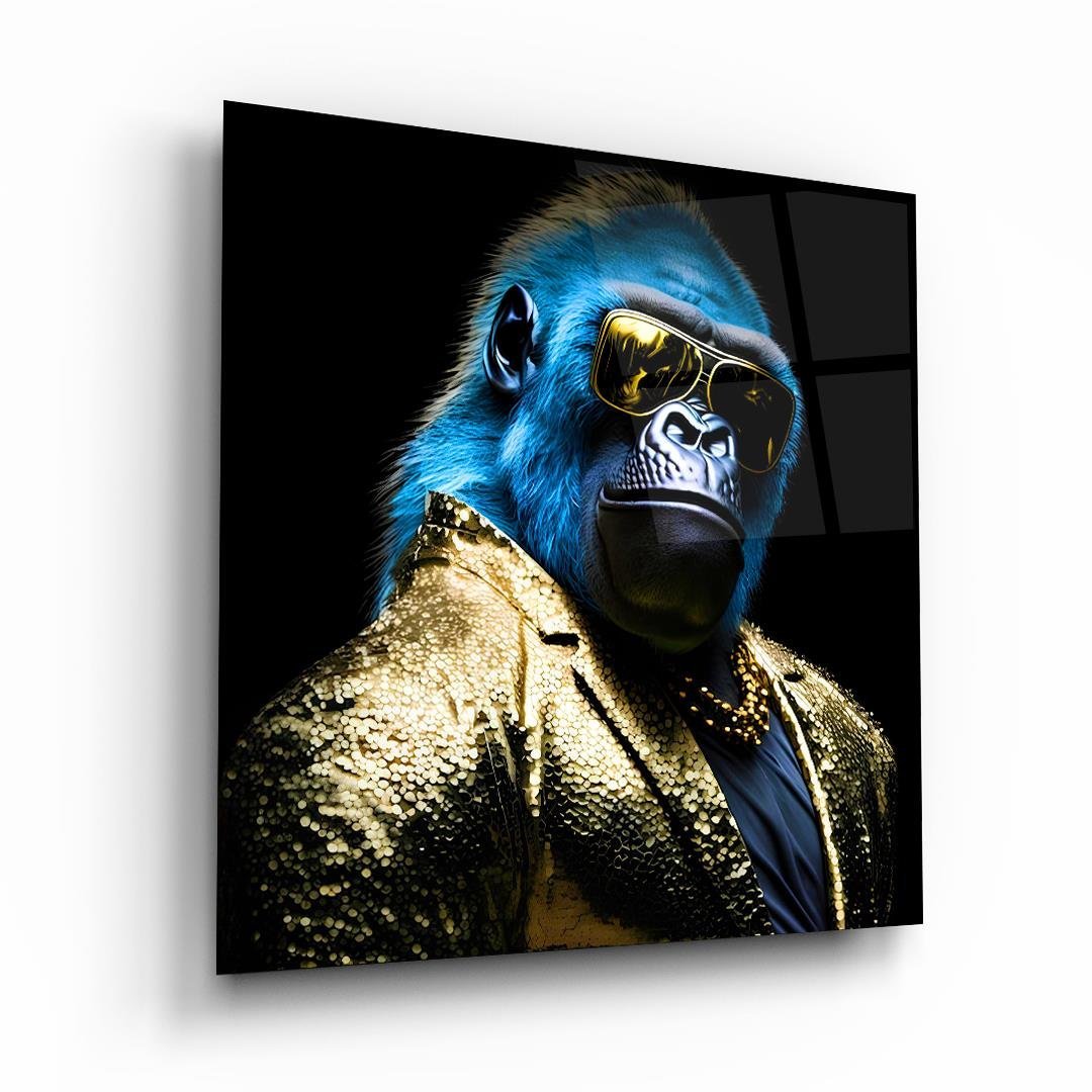 Fashion Monkey Glass Wall Art