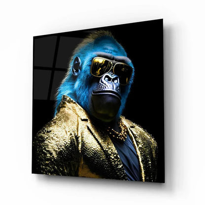 Fashion Monkey Glass Wall Art - LUXARTDECO