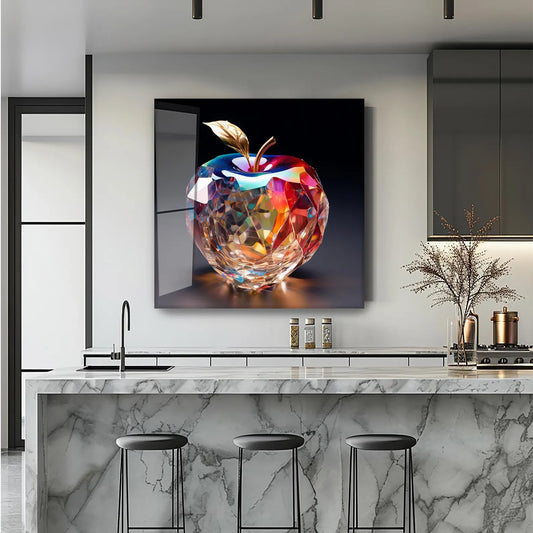 Crystal Apple Glass Wall Art