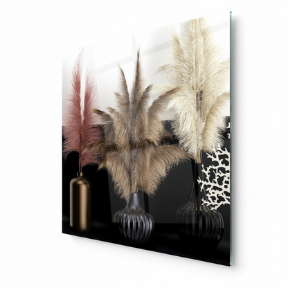 Vasi Boho Quadro in Vetro Temperato