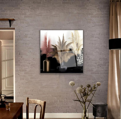 Vasi Boho Quadro in Vetro Temperato