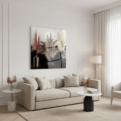 Vasi Boho Quadro in Vetro Temperato
