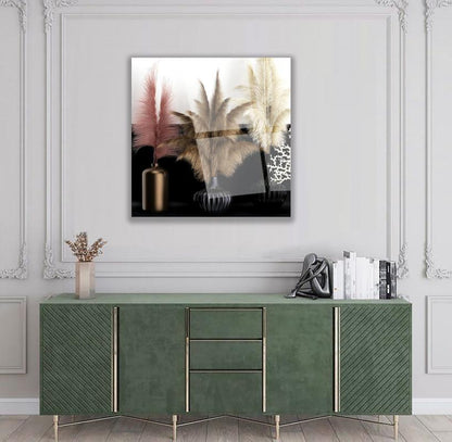Vasi Boho Quadro in Vetro Temperato