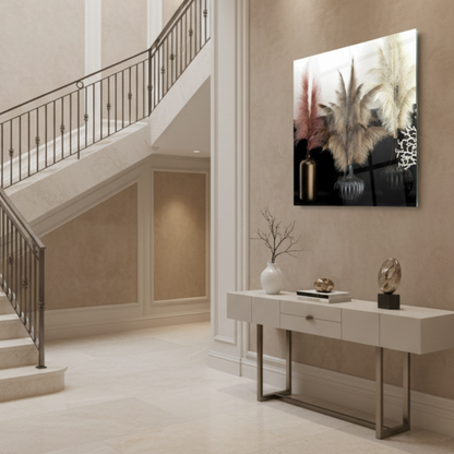 Vasi Boho Quadro in Vetro Temperato