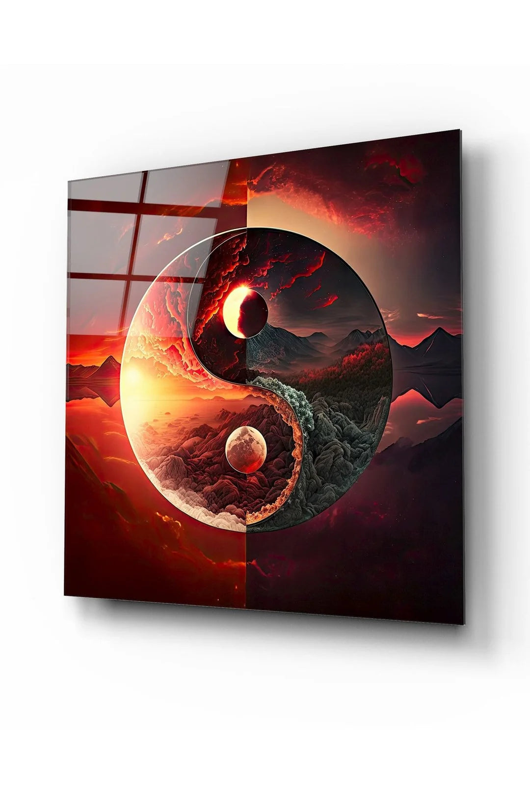 Yin Yang Quadro in Vetro Temperato